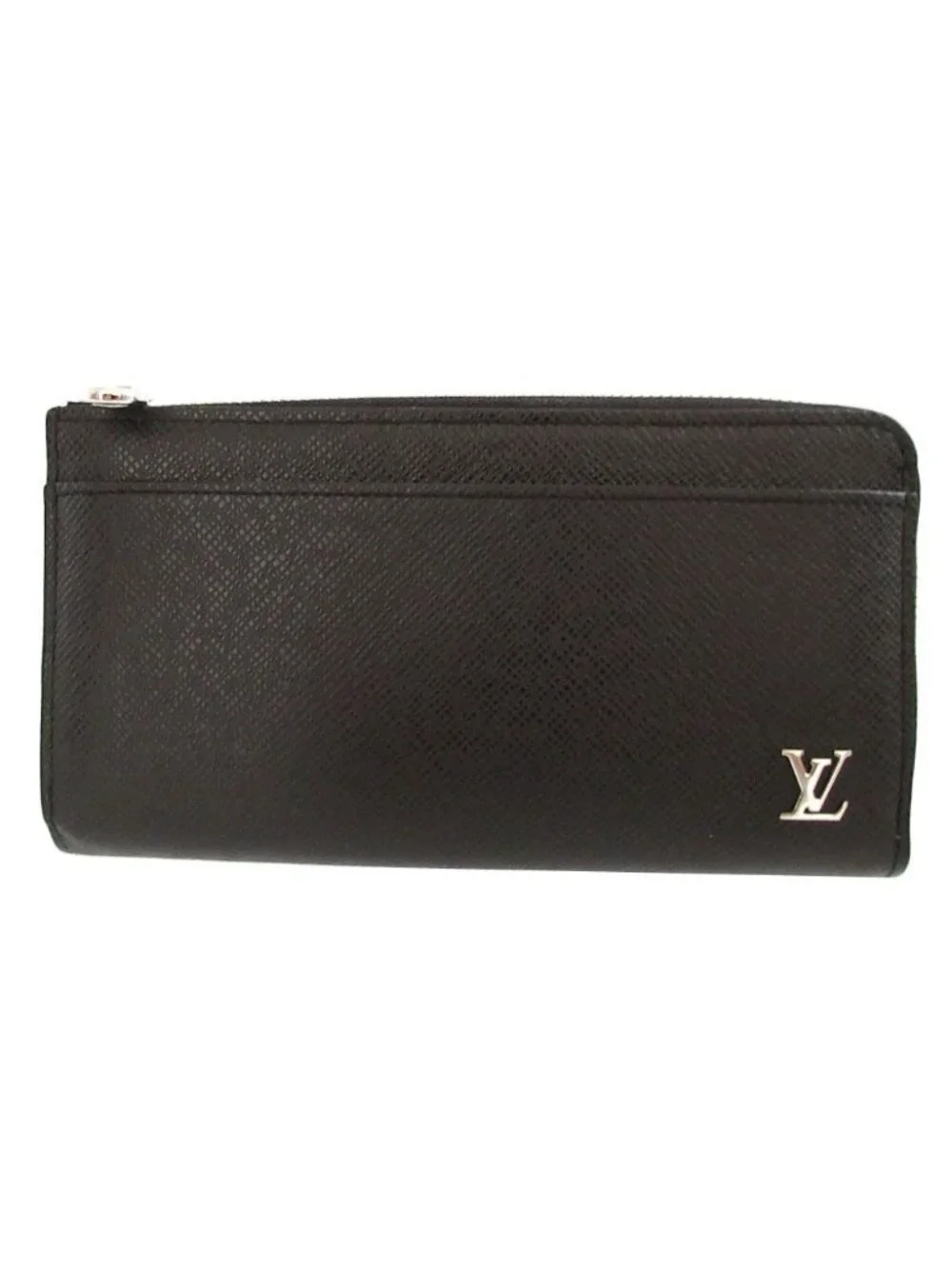 Louis Vuitton Taiga Zippy Dragonne Black L-shaped Zipper Wallet